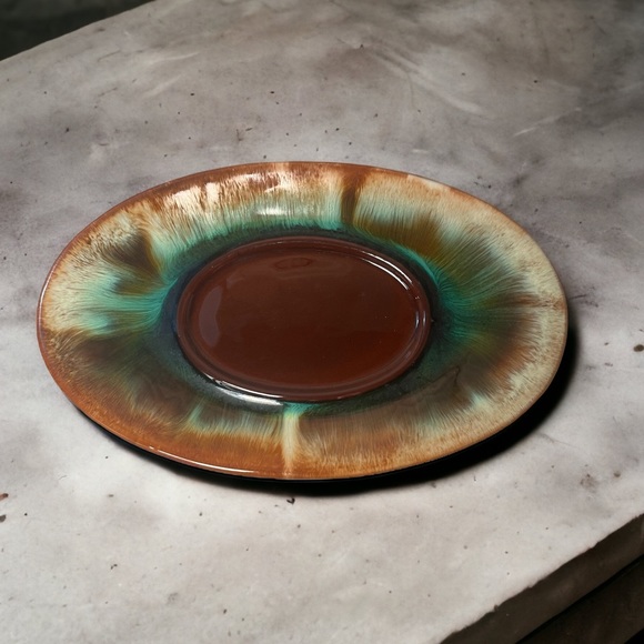 MCM drip glaze pottery small platter dish ashtray Handmade CCC CANADA 1960-65 - Picture 2 of 10